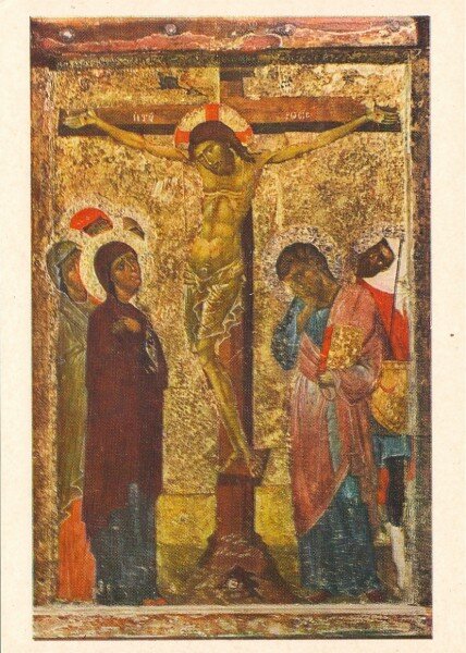 Двухсторонняя икона «Распятие». XIV век (Никозия. Собрание Фанеромени)